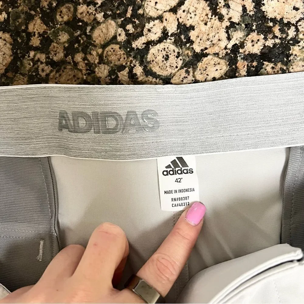 Adidas Men's Ultimate 365 Golf Flat Front Casual Shorts Grey Size 42